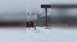 US: Snow Blankets Little Cottonwood Canyon As Traction Law Takes Effect