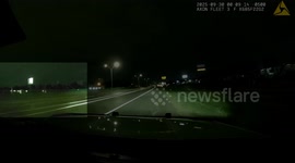 US: Mesquite Officer Pulls Woman From Burning Vehicle In Midnight Crash