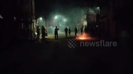 A Fiery Tradition: The Explosive 'Ingoria War' Lights Up Diwali Night in Savarkundla