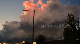 Cold front brings dark clouds in Norman, Oklahoma, USA