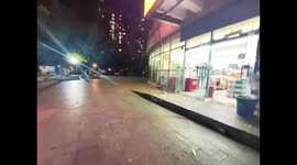 Biking trick gone wrong ends in laughter in Sichuan, China