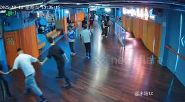 Skaters lose balance during roller skating session in Sichuan, China