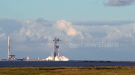 Flight 11 of the SpaceX Starship programme S38 is launched from Starbase in Boca Chica Texas