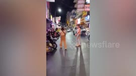 Drunk Brit beaten up by locals after he 'attacking disabled person' in Thai red light district