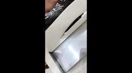 Kind bakery shop staff sing happy birthday to youngster celebrating alone