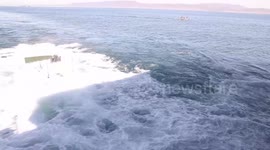 Marine Corps shows off amphibious vehicles in California