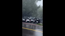 Motorists forced to stop as Typhoon Fengshen batters Taiwan
