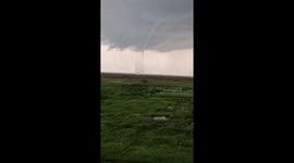 Lean waterspout tornado sparks panic along coast of Indonesia