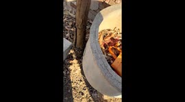 Firecrackers accidentally explode large jar in Guangdong, China