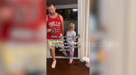 Funny moment family realise the dog ate their takeaway after it was left outside