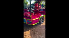 Fleet of 'Rolls Royce' imitation tuk-tuks is on the roads in Cambodia