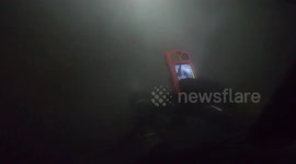 US: Thermal Imaging Aids Firefighters In Early Morning Mobile Home Blaze