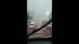 Tropical Storm Melissa batters roads in Santo Domingo, Dominican Republic