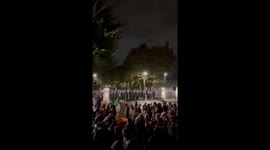 Protest at Citywest Hotel turns violent as clashes erupt with police in Saggart, Ireland