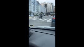 Man Riding a Hand Bike