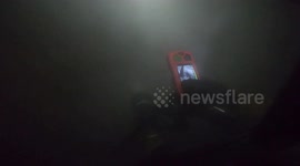 Firefighters use thermal imaging to battle blaze engulfing home