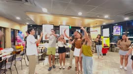 US rapper has impromptu sing-along with fans in fast food joint in the Philippines