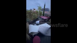Storm Bejamin lashes France's Annemasse with strong winds