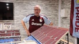 Aston Villa fan spends six years building Subbuteo inspired replica of Villa Park