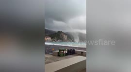 Italy: Waterspout spotted off Camogli coast in Liguria, Italy