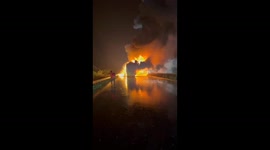 Hyderabad–Bengaluru Sleeper Bus Bursts Into Flames Near Kurnool, Over 20 Killed in Tragic Accident