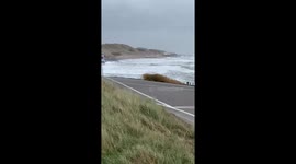 Netherlands: Storm Benjamin Whips Up Rough Seas and Strong Winds