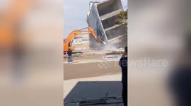 MOMENT - Building collapses during controlled demolition in Türkiye’s Kahramanmaras