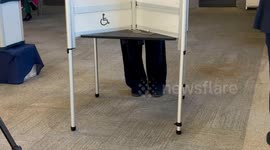 Irish President Higgins casts final ballot in office during Dublin vote