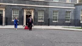 UK Prime Minister Keir Starmer and President Zelenskyy leave 10 Downing Street