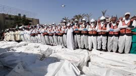 Gaza holds funeral for 54 Palestinian prisoners returned by Israel, most unidentified