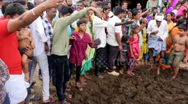 Indian village celebrates Gorehabba cow dung festival to mark end of Diwali
