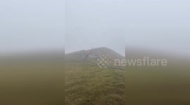 Hiker Fights Fierce 187 Km/H Winds During Storm Benjamin In France