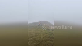 France: Hiker Battles 187 Km/H Winds On Mountain Summit During Storm Benjamin