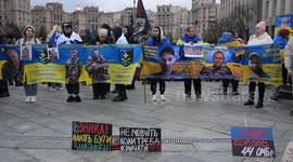 Thousands rally in Kyiv for missing Ukrainian POWs