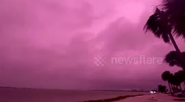 US: Eerie Glow Paints Florida Sky Before Approaching Hurricane