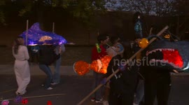 North Carolina town lights up with 8th annual lantern parade