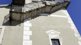 Stunning Panoramic View and Walk-Through from the Top of Monte San Salvatore in Lugano Switzerland