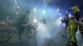 A Vans skate event in downtown Los Angeles got out of hand Saturday night, prompting a massive response from the Los Angeles Police Department