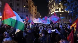 Italy: Tensions during pro-Palestine rally in Rome