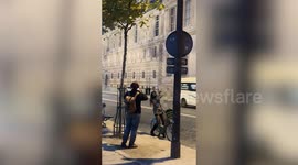 Louvre heist window becomes unexpected tourist hotspot