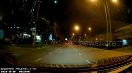 Meteor streaks across night sky in Thailand