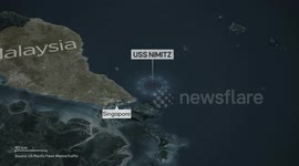 Malaysia: MOTION GRAPHICS - US Navy jet, helicopter crash separately in South China Sea