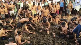 Inside the Hindu festival where devotees smoother themselves in cow dung