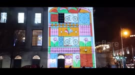 Barnardo Square Projection, Dublin Winter Lights December 2024