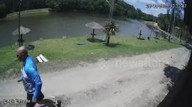 Helicopter crashes into lake leaving pilot injured in Brazil