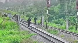 Bomb explodes near train tracks injuring two people in southern Thailand