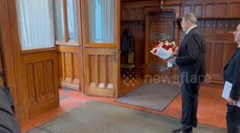 Russia's Lavrov greets North Korean FM Choe Son-hui with flowers in Moscow