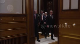 Turkish President Erdogan meets UK PM Starmer at presidential complex