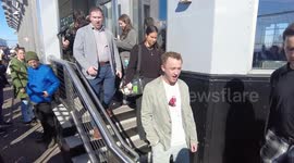 US: Tom Felton Visits The Empire State Building