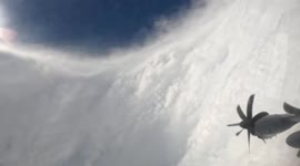 Air Force Hurricane Hunters Fly Into Hurricane Melissa to Gather Data